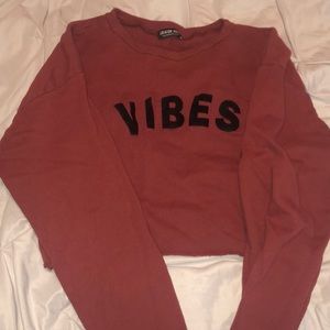 FashionNova cropped sweatshirt